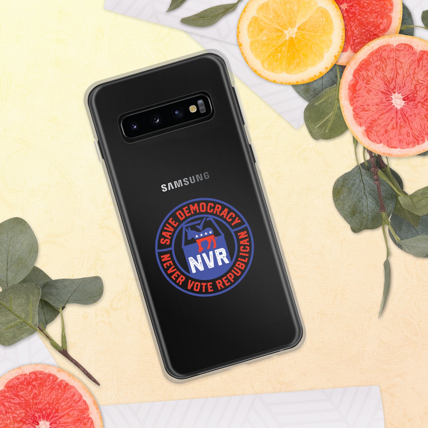 (NVR) Save Democracy Clear Case for Samsung® - FREE Shipping!