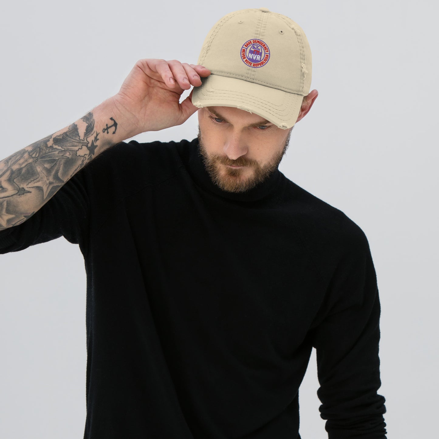 (NVR) Save Democracy Distressed Dad Hat - FREE Shipping!